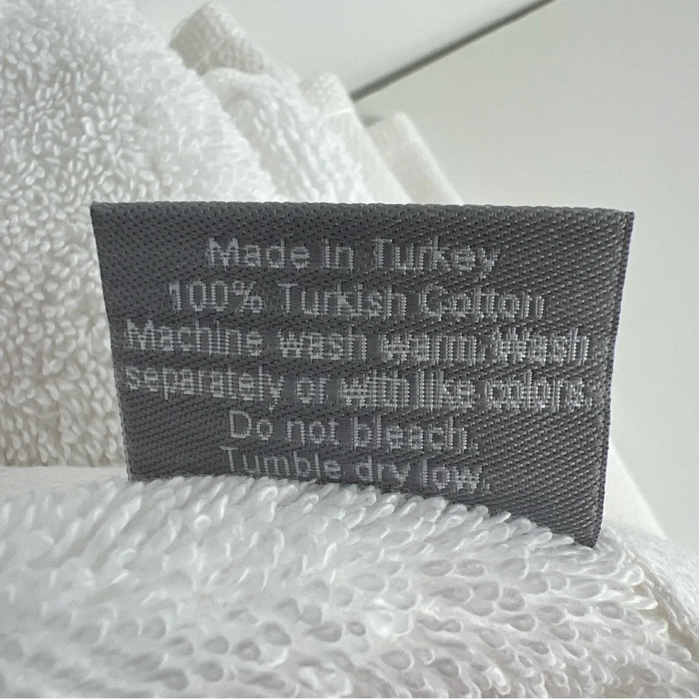 Pera Avenue Luxe Bath Towel Set 100% Turkish Cotton Cream & Tan 8 Piece Set